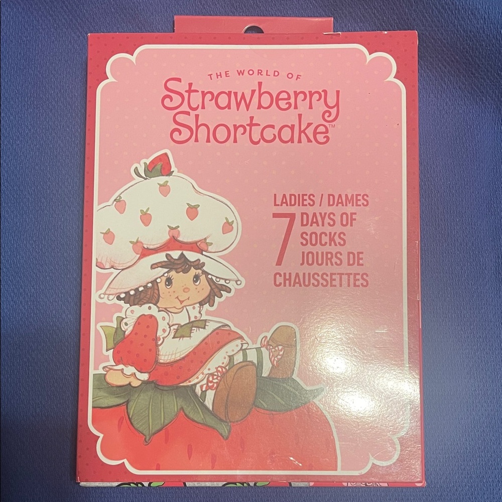 Strawberry Shortcake Women's 7 Days of Socks Size 5-10 In Pink Delight